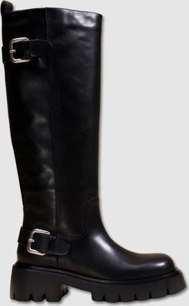 Mi-Mai Herpen Chunky Treaded Sole Long Boot in Black at Nordstrom, Size 10