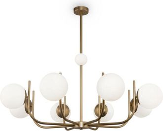 Maytoni Rendez-Vous Modern - Rendez-vous Modern Rendez-vous Lámpara de techo colgante de 8 luces de latón Pantalla de vidrio - Maytoni