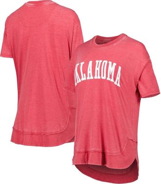 Pressbox Womens Pressbox Crimson Oklahoma Sooners Arch Poncho T-Shirt at Nordstrom, Size Small