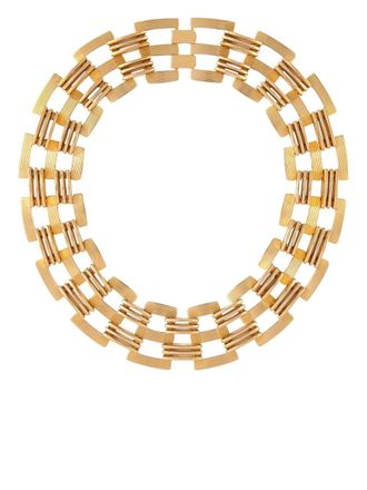 Susan Caplan Vintage 1980s Monet chain-link necklace - women - 22kt Gold Plated Brass - One Size
