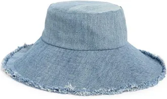 Treasure & Bond Fray Edge Denim Bucket Hat at Nordstrom