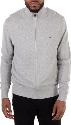 Tommy Hilfiger Cotton Cashmere Zip-Thru Cardigan, Size Large