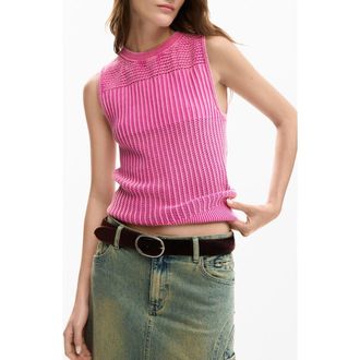 Desigual Sleeveless Sweater in Pink at Nordstrom, Size X-Small