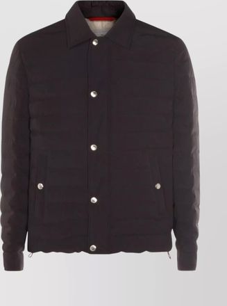 Brunello Cucinelli quilted collared jacket front pockets