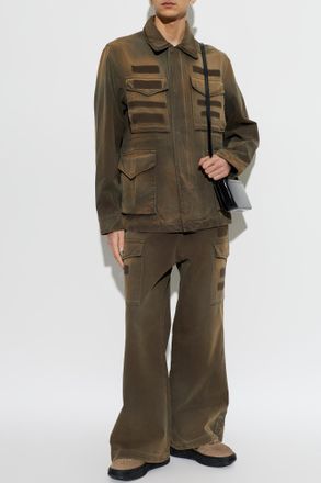 Amiri Vintage-effect Cargo Trousers, Mens, Green
