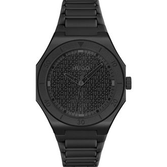BOSS Grail Silicone Strap Watch, 42mm in Black at Nordstrom Rack