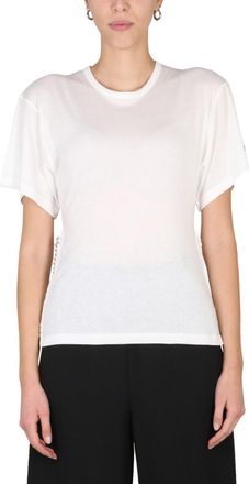Stella McCartney White Solid Crew Neck T-Shirt