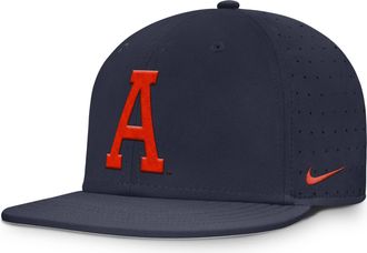 Nike Auburn Dugout True Nike Mens Dri-FIT College Fitted Hat in Blue | NC1441SAUN-EL4