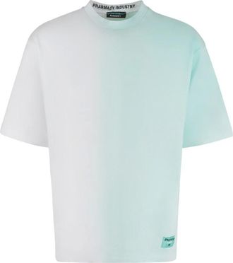 Pharmacy Industry T-Shirts, male, White, Size: XS Maxi T-shirt with Ribbed Neckline