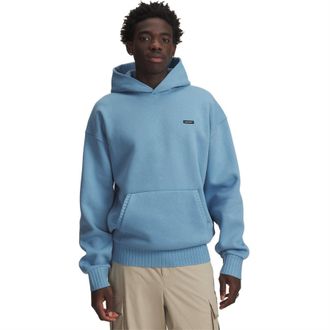 Under Armour Mens Icon Hvy Rib Hoody in Blue - Size X-Large