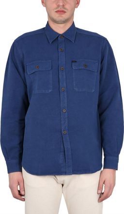 Fay Blue Regular Logo Shirt