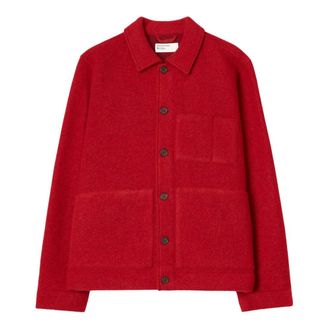 Universal Works Giacca Uniform in pile di lana - - Jackets - Uomo - Rosso - M