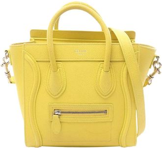 Celine Borsa tote Nano Luggage in pelle 2018 - Giallo