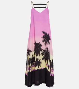Palm Angels Printed midi dress