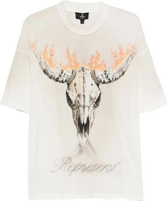Represent British Cowboys T-Shirt - Heren - T-shirts - Beige - M - Katoen - Tops