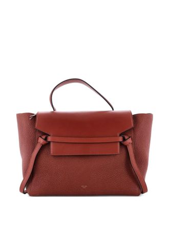 Celine Belt Bag Textured Leather Mini shoulder bag - Marrone