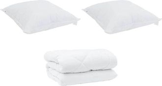 vidaXL Vidaxl - Edredón de Invierno 3 pcs Blanco 200 x 220 cm Microfibra