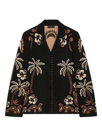 Alanui Wild Wonder tropical-motif shirt - Black