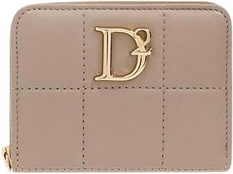 Dsquared2 Portefeuille - Dames - Portefeuilles - Beige - ONE Size - Katoen - Accessoires