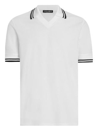 Dolce & Gabbana V-neck T-shirt - men - Cotton - 56 - White