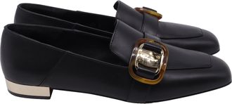 Ferragamo Ferragamo Wang Logo-Buckled Loafers in Black Leather
