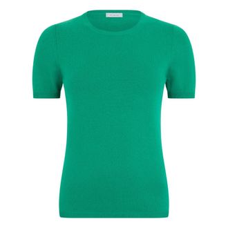 Malo Truien & Vesten, Dames, Groen, L, Kasjmier, Trui met korte mouwen