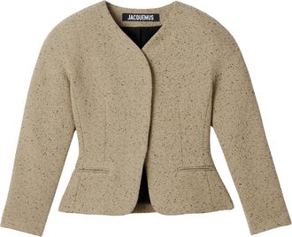 Jacquemus Tailored Oval Blazer Jacket with Cropped Silhouette