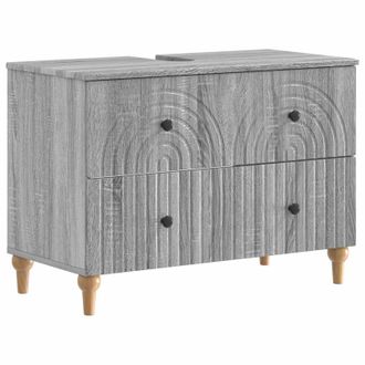 vidaXL Mueble De Lavabo Para Ba&ntilde;o Alkmaar Sonoma Gris 82 X 41 X 59 Cm Vidaxl