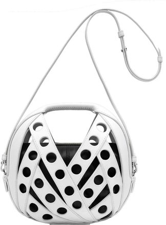 Perrin Paris Le Petit Panier Perfor&eacute; Xbody in White/black at Nordstrom