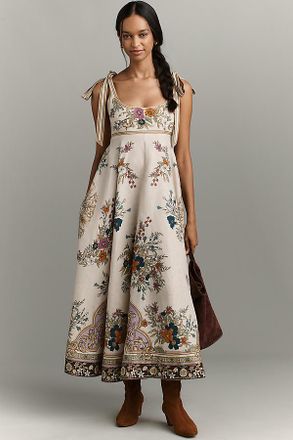 Alemais Antoinette Ballet Linen Midi Dress