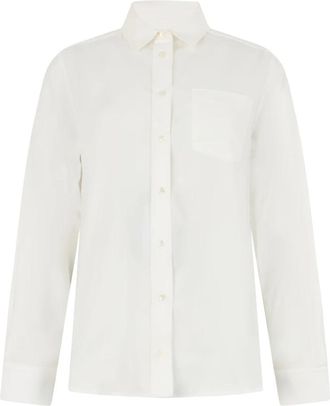 Max Mara Katoenen Oxford Shirt - Dames - Overhemden - Wit - XS - Katoen - Overhemden