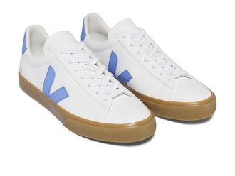 Veja Campo Mens Shoes Extra White/Aqua : EU 42.5 (US Mens 9.5) M, Leather