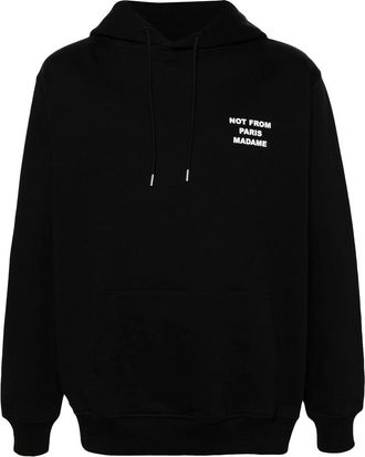 Dr&ocirc;le de Monsieur Slogan-print Cotton Hoodie
