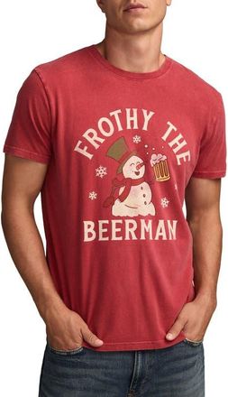 Lucky Brand Frothy the Beer Man Cotton Graphic T-Shirt in American Beauty at Nordstrom, Size Xx-Large
