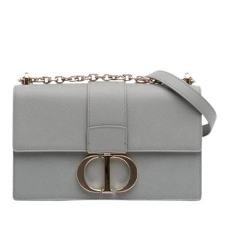 Dior Pre-owned 30 Montaigne Schoudertas - Dames - Pre-owned - Grijs - Maat: ONE Size Leer
