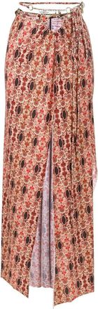 Amir Slama floral-print wrap dress - women - Polyimide/Elastane - PP - Red