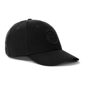 Stone Island Baseballpet met kompasborduring - Heren - Accessoires - Zwart - Maat: ONE Size Katoen
