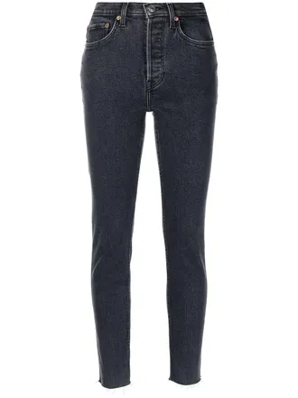 Re/Done Cropped jeans - Zwart