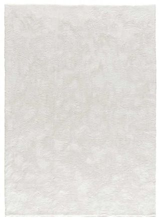 Atticgo Alfombra shaggy blanco 140x200 cm