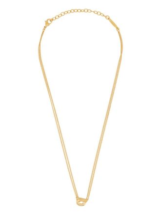 Ferragamo Golden Logo Pendant Necklace