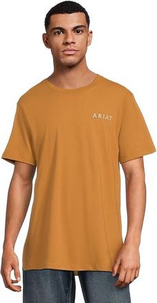 Ariat Scorpion Seal T-shirt Mens T Shirt Bone Brown : 2XL, Cotton