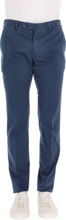 Pantaloni Torino Super Slim Fit Cotton-Silk Trousers