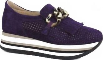 Softwaves Womens Cadie Platform Loafer In Prugna Velour