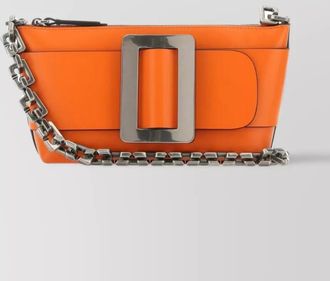 Boyy buckle strap leather shoulder bag