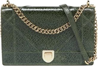 Dior Pre-owned Leather dior-bags - Dames - Vintage Schoudertas - Groen - ONE Size - Leer - Vintage