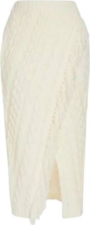Something Navy Womens Cableknit Sweater Skirt In Ivory