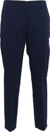 Clips Pantalone di Base - Dames - Slim Fit Broeken - Blauw - S - Leer - Broeken
