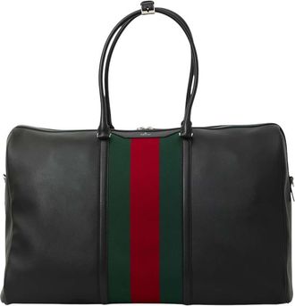 Gucci Black Mega Web Trademark Large Duffle Bag