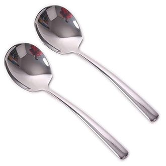 OEM 8 Cucharas De Servir, Cucharas Grandes De Acero Inoxidable Con Acabado Espejo