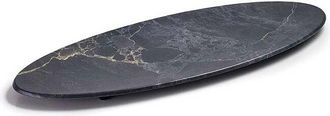 Lacor Bandeja Cocina Decorativa 65x26 Cm Fuente Oval De Melamina Estilo M&aacute;rmol Bandeja Melamina Para Cocinas Y Restaurantes